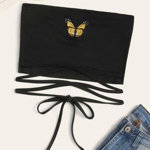 Criss cross crop top